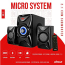 Caixa de som Bluetooth 2.1 Subwoofer Controle Remoto Para Tv Computador Mp3 Fm Usb SD - Miston