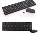 Kit Teclado E Mouse Sem Fio Wireless 3200dpi Óptico Branco e Preto para PC - Miston