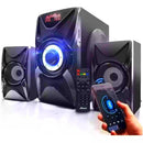 Caixa de som Bluetooth 2.1 Subwoofer Controle Remoto Para Tv Computador Mp3 Fm Usb SD - Miston