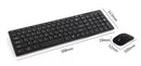 Kit Teclado E Mouse Sem Fio Wireless 3200dpi Óptico Branco e Preto para PC - Miston