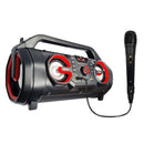 Caixa de Som Bluetooth Portátil Potente com Iluminação RGB LED Bazuk, Microfone e Controle XDG-89 - Miston