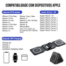 Carregador Dobrável Sem Fio 3 em 1 Magnético 2023 - Miston