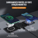 Carregador Dobrável Sem Fio 3 em 1 Magnético 2023 - Miston