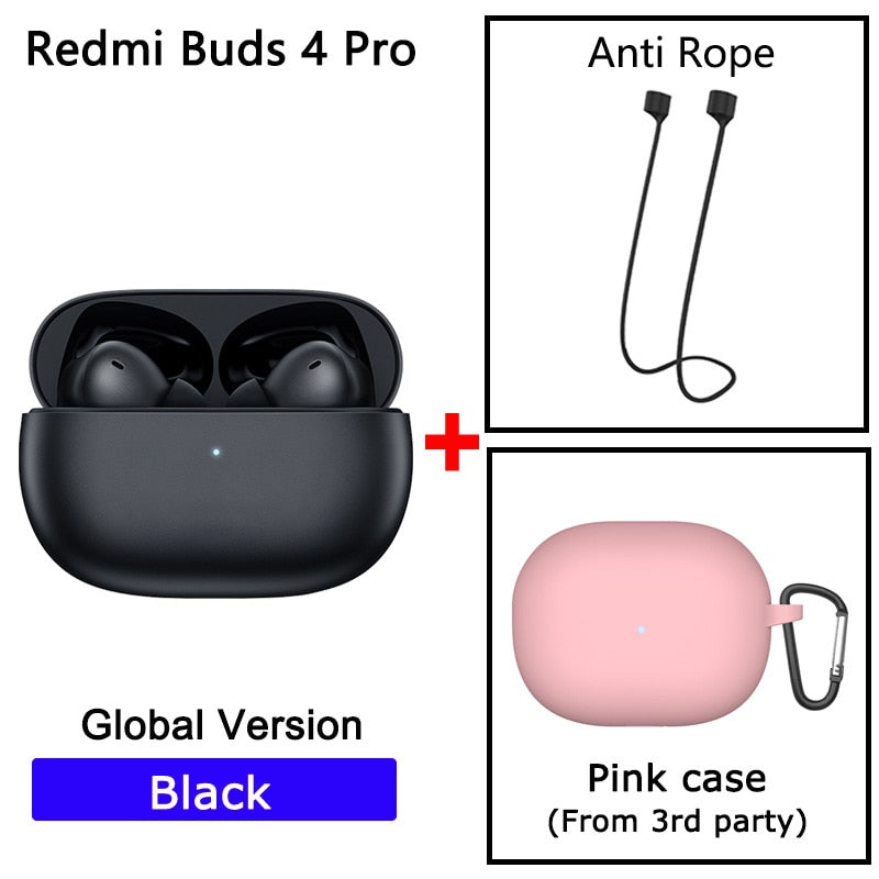 Xiaomi Redmi Buds 4 Pro TWS Earphone Bluetooth 5.3 Active Noise Cancelling 3 Mic Wireless Headphone 36 Hours Life For Xiaomi 12 - Miston
