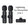 2 Microfones de Lapela sem Fio para Iphone e Android - Miston