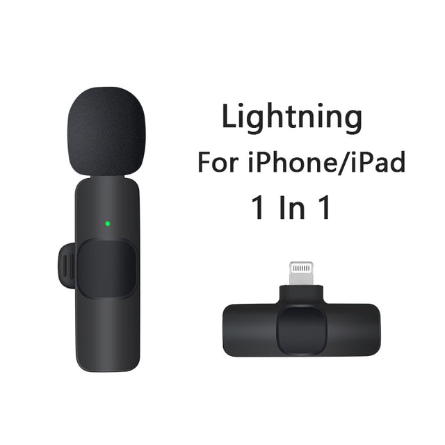 2 Microfones de Lapela sem Fio para Iphone e Android - Miston