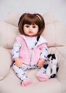 Boneca Bebê Reborn Menina e Menino 100% Silicone e Pode Tomar Banho - Miston