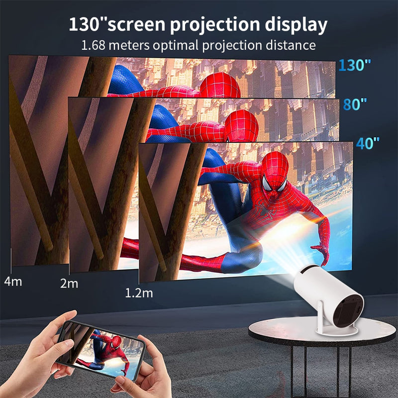 Projetor Portátil 4K com Android 11.0: 5G, WIFI, 720p Nativo - Miston