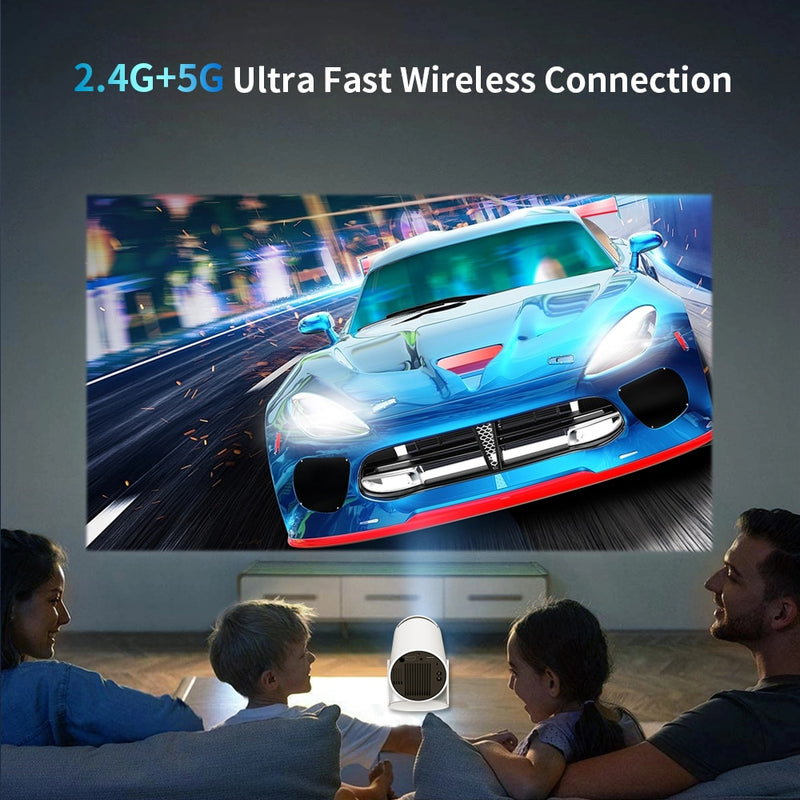 Projetor Portátil 4K com Android 11.0: 5G, WIFI, 720p Nativo - Miston