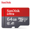 Cartão de Memória SanDisk de 128GB, 64GB e 32GB A1 Micro SD Classe 10 - Miston