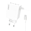 Kit Carregador De Celular com Fonte fio tipo C Turbo Duplo Usb Cabo Recarga Rápida Turbo - Miston