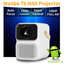 Projetor Full HD Wanbo T6 MAX 13000 Lumens, 5G, WiFi, AI Voice - Miston