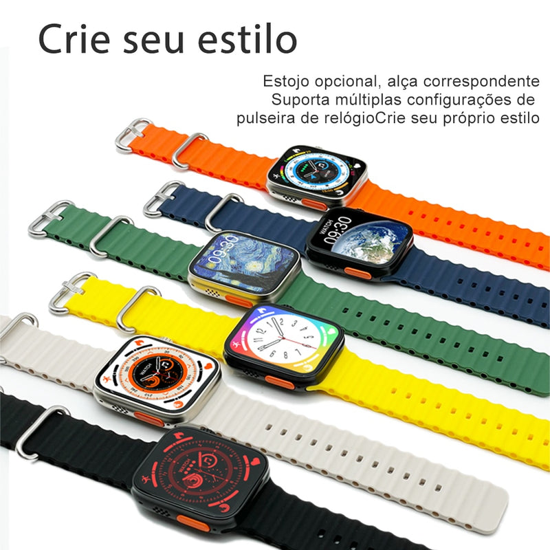 SmartWatch 8 Ultra 2023 - Relógio inteligente com frequência cardíaca - Unissex